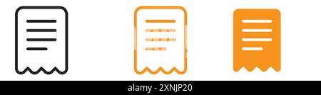Invoice icon web design logo set collection in vector Stock Vector