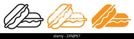 macarons icon web design logo set collection in vector Stock Vector