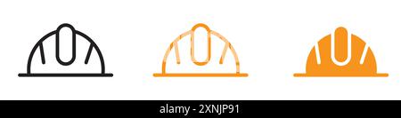 Helmet icon web design logo set collection in vector Stock Vector