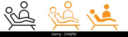psychologist and patient icon web design logo set collection in vector Stock Vector