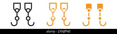 Prosthetic leg icon web design logo set collection in vector Stock Vector