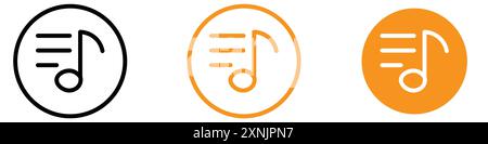 Lyrics icon web design logo set collection in vector Stock Vector