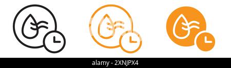 quick dry icon web design logo set collection in vector Stock Vector