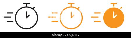 testing time icon web design logo set collection in vector Stock Vector