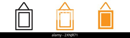 Photo frame icon web design logo set collection in vector Stock Vector