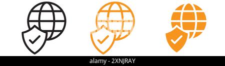Web Security icon web design logo set collection in vector Stock Vector