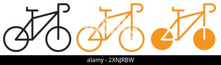 Road Bike Bicycle Icon web design logo set collection in vector Stock Vector
