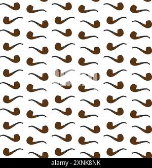 Vector hand drawn colored smoking pipe Stock Vector