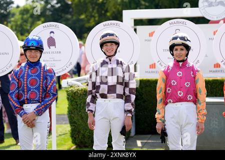 (left to right) The Markel Magnolia Cup riders Harriet Hemmings, Lauren ...