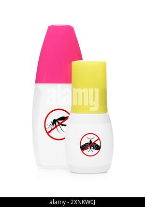 Mosquito sprays isolated on white. Insect repellent Stock Photo