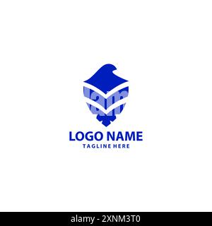 shield eagle logo design vector Stock Vector
