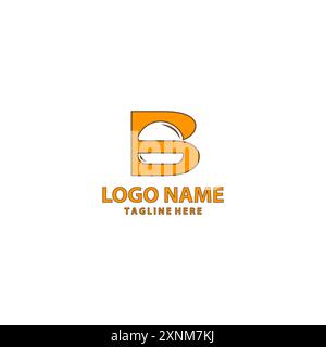 letter B burger logo design vector Stock Vector