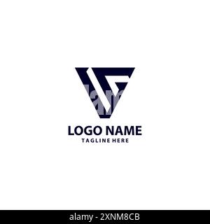 initial VG modern logo design vector Stock Vector
