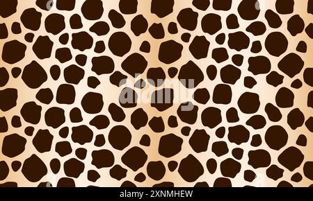 Repeating seamless pattern with cheetah skin pattern in vector for fabric, paper, print and web. Stock Vector