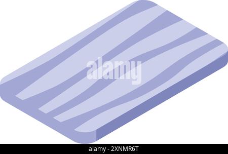 Raw salmon fillet with pink meat and white stripes of fat is lying on white background Stock Vector
