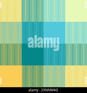 Dynamic tartan pattern, simple pixelated geometric texture ideal for fabric plaid, picnic tablecloths, or oilcloth. Classic retro-style blanket and stylish scarf illustrated in vector art. Stock Vector