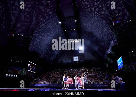USA’s team comprising Jacqueline Dubrovich, Lee Kiefer, Lauren Scruggs ...