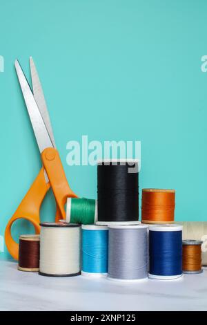 Materials for crafting and embroidery Stock Photo