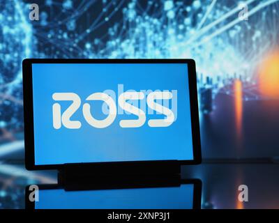 In this photo illustration,  Ross Stores, Inc.  logo seen displayed on a tablet. Stock Photo