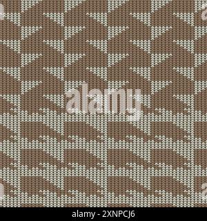 Traditional cloathes texture in brown color vector, and Sweater knit repeat pattern, A Printable seamless vintage cotton, Wallpaper, vector illustrati Stock Vector