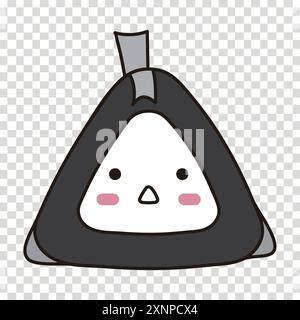 Cute triangle kimbap Stock Vector