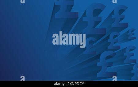 A Currency of Eero money background templates on gradient blue, used in stock market and financial concept templates vector, illustration Stock Vector