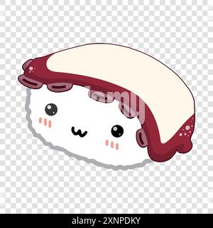 Cute octopus sushi Stock Vector