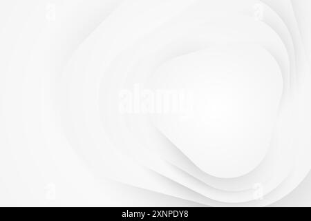 White abstract wallpaper, background, web banner, modern design stripes background with geometric round shape. Vector illustration Stock Vector