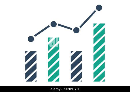 Chart icon. icon related to analyze. solid icon style. data analytics elements vector illustration Stock Vector