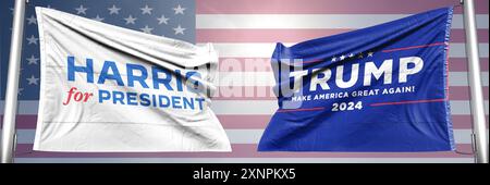 donald trump vs kamala harris Stock Photo