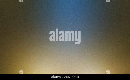 Golden blue gradient with light spots, soft abstract bokeh background, rough texture, grainy noise. Stock Photo