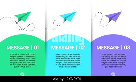 Infographic template with icons and 3 options or steps. Newsletter concept. Can be used for workflow layout, diagram, banner, webdesign. Vector illust Stock Vector