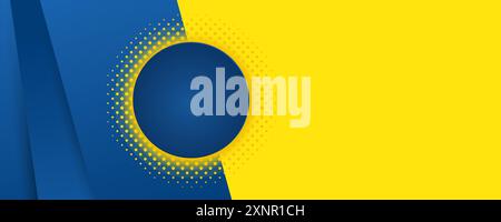 Trendy yellow with gradient blue abstract vector background use for Sale banner template design, yellow bright poster. Big sale special offer. banner Stock Vector