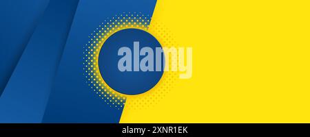 yellow and blue with gradient abstract vector background, Promotion banner template design, yellow and blue vector, illustration Stock Vector