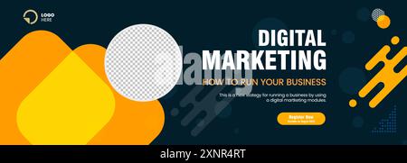 A Yellow and Blue, white geometric abstract web banner design. Modern abstract vector, illustration banner templates Stock Vector