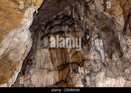 vaults of the Big Azish Cave on the Lago-Naki Plateau in Adygea Stock Photo