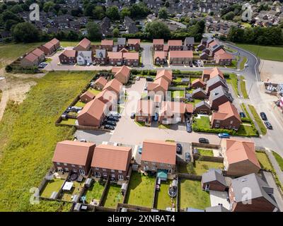 New housing estate on outskirts of Knaresborough, North Yorkshire, England. Stock Photo