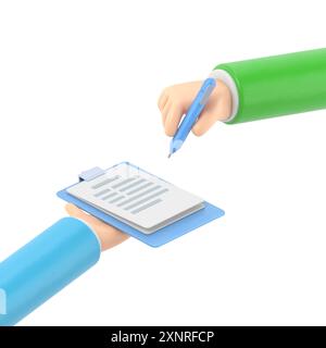 Illustration of a Hand Holding a Pencil Signing a Blank Club Poster at ...