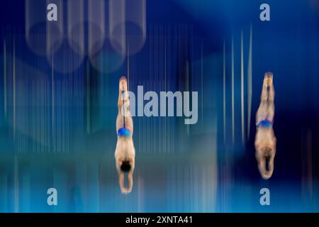 Parigi, France. 02nd Aug, 2024. Jules Bouyer, jandard Alexis during men's synchronised 3 meters springboard final at the 2024 Summer Olympics, Friday, August 2, 2024, in Paris, France. (Photo by Spada/LaPresse) Credit: LaPresse/Alamy Live News Stock Photo