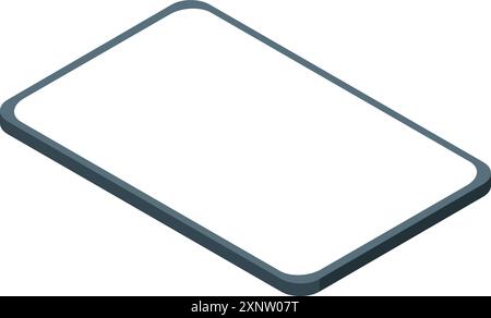 Minimalistic smartphone lying on white surface with blank screen Stock Vector