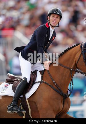 Great Britain's Scott Brash aboard Jefferson during the Jumping Team ...