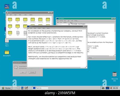 Computer Ui Before Os Old Operating System Template with Desktop Environment and Coding ...
