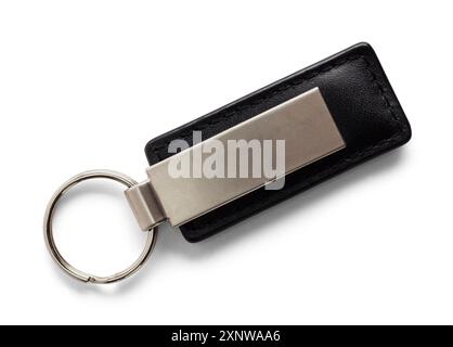 Blank Car Keychain Cut Out on White. Stock Photo