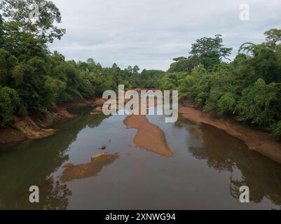 Sok river in the Khao Sok national park in Thailand, Jungle river, Stock Photo