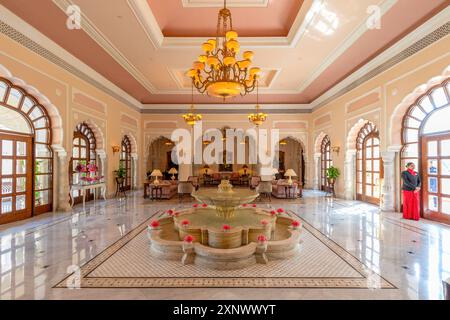 Rambagh Palace Hotel, Jaipur, Rajasthan, India, South Asia, Asia Copyright: NeilxFarrin 1126-2248 Editorial Use Only Stock Photo