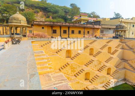 Panna Meena Ka Kund Step Well, Amer, Rajasthan, India, South Asia, Asia Stock Photo