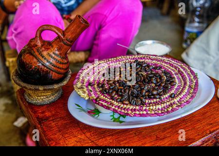 Fresh roasted coffee beans, Keren, Eritrea, Africa Stock Photo