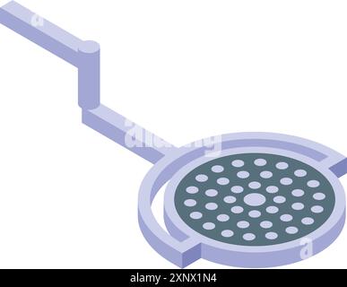 Modern surgical lamp providing bright light during operation in clinic Stock Vector