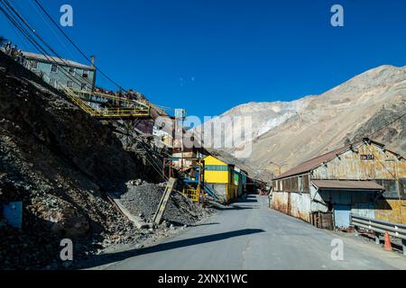 Sewell Mining Town, UNESCO World Heritage Site, Chile, South America Stock Photo