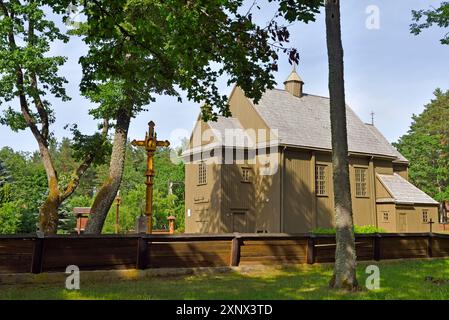 Paluse Church, one of the oldest wooden church in Lithuania, Aukstaitija National Park, Lithuania, Europe Stock Photo